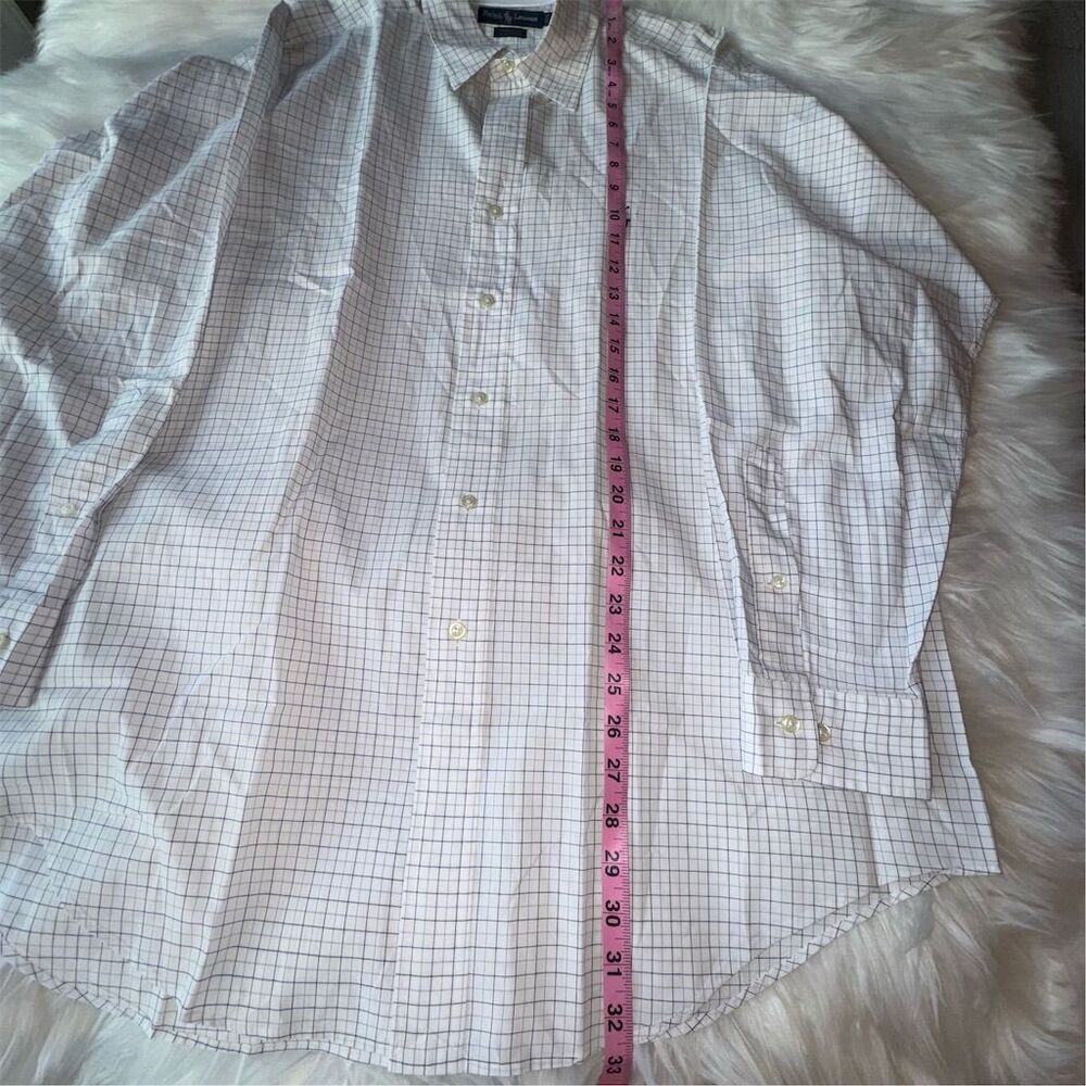 Ralph Lauren Men's Checkered Button-Down Bussiness Office Dress Shirt 16 1/2 - Picture 10 of 11